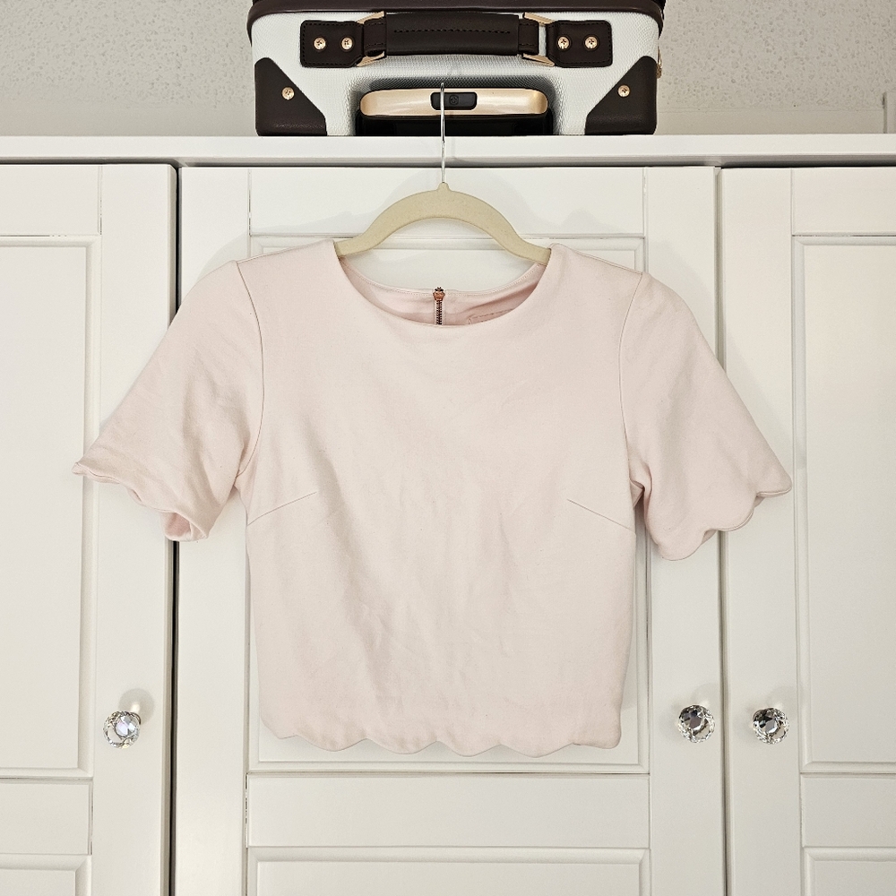 Pink Scalloped T-shirt